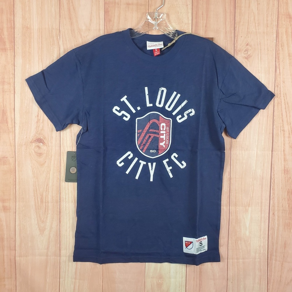 Mitchell & Ness Legendary Slub Mens T-Shirt Small Cotton Navy St. Louis City‎ SC
